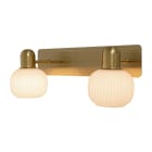 Aneta Lighting - MESSINA VÄGGLAMPE 2 LYS MATT MESSING
