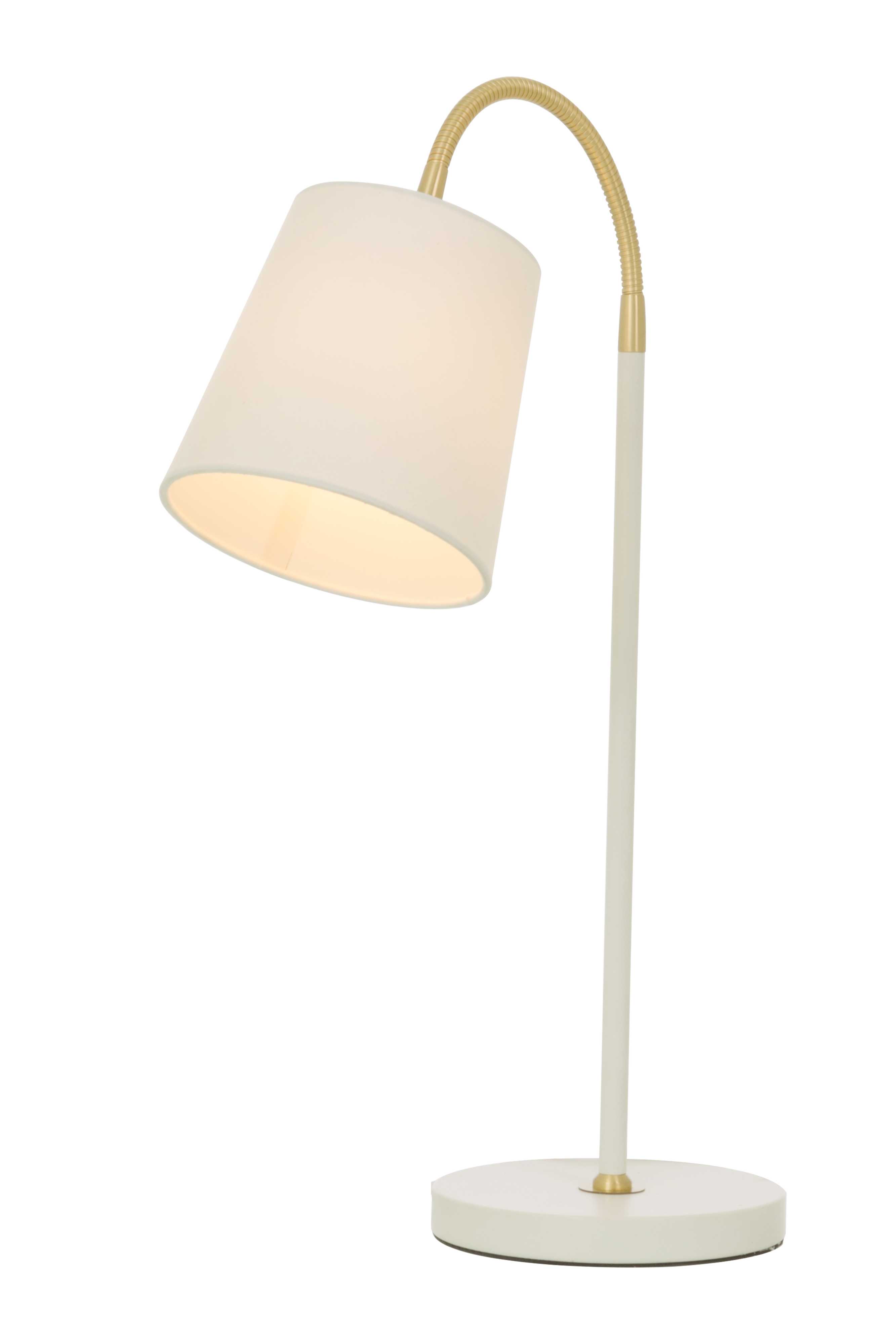 Aneta Lighting - LJUSDAL BORDLAMPE HVIT/MATT MESSING