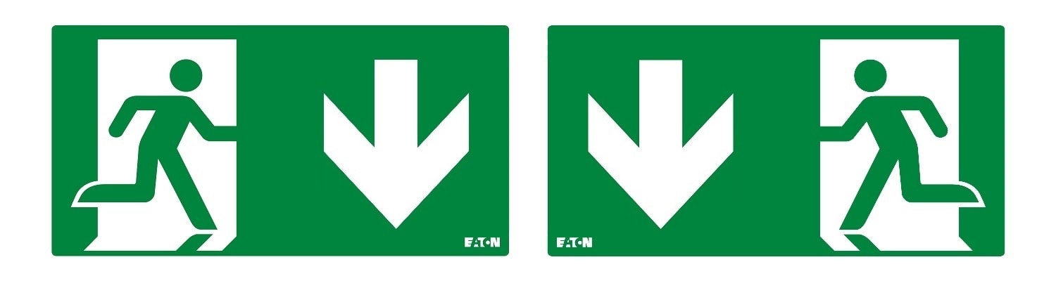 Eaton Electric - Skiltpakke for tosidig nedhengt skiltplate. Høyre, venstre, ned og opp