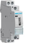 Hager - Modulær kontaktor, 1-mod, bryter i front, 2x25A, 230V AC