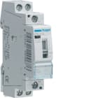 Hager - Modulær kontaktor, 1-mod, bryter i front, 2x16A, 230V AC