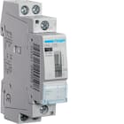 Hager - Modulær kontaktor, 1-mod, bryter i front, 1no + 1nc 16A, 230V AC