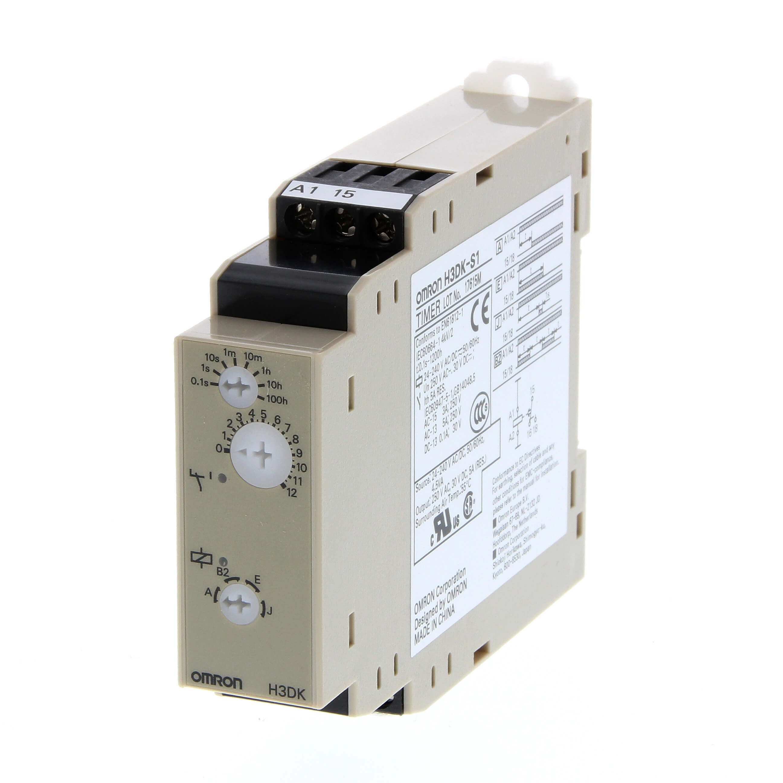 Omron - H3DK-S1 AC/DC24-240 TIDSRELE MULTI 24-240AC/DC