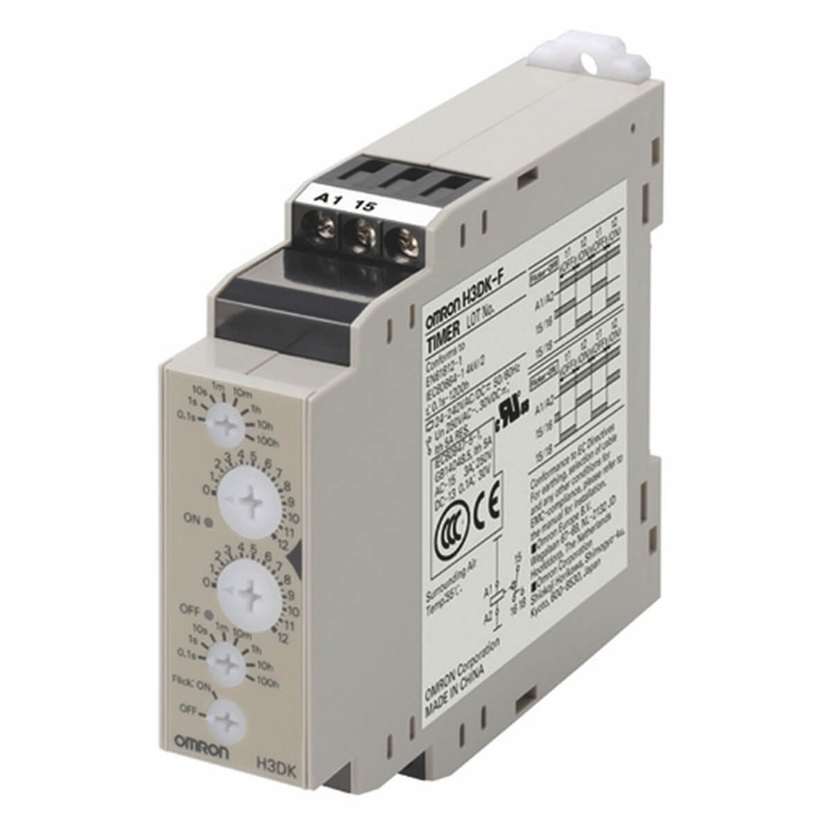 Omron - H3DK-FA DC12 TIDSRELE DOBBEL 12VDC