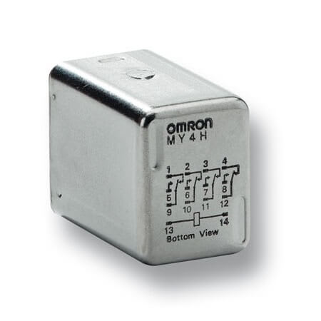 Omron - Rele 14-pins 4 veksel,24VDC
