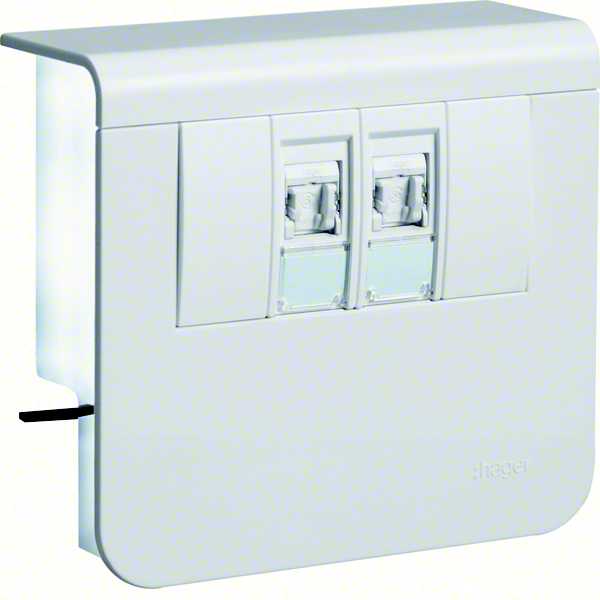 Hager - 2xKAT.6 FOR SL 55mm hvit