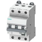 Siemens - Jordfeilautomat, 3P, 25A, Type A 30mA, B-Kar, 6 kA, Un: kun for 400V,tverrsnitt 35mm2, moment 2Nm