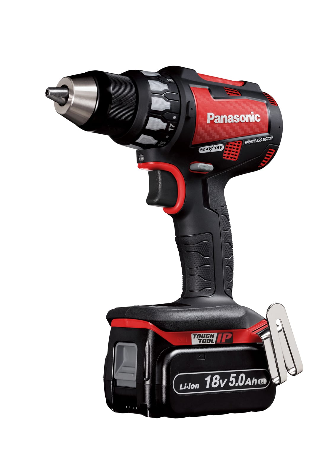 Panasonic - Drill Børsteløs 18V 5Ah EY74A2LJ3G32R Tre Batt Lader Koffe