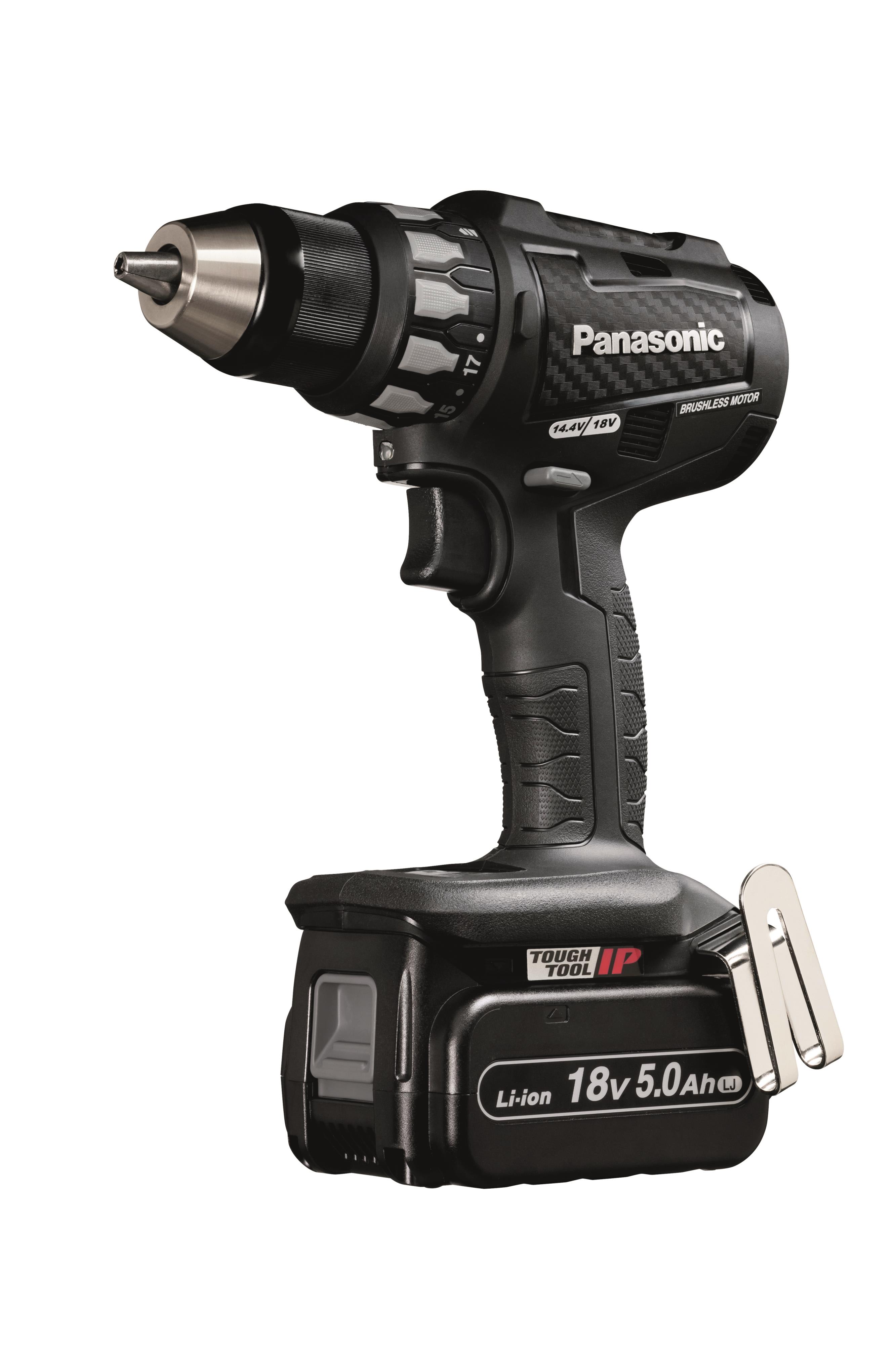 Panasonic - Drill Børsteløs 18V 5Ah EY74A2LJ2G koffert lader to batt P