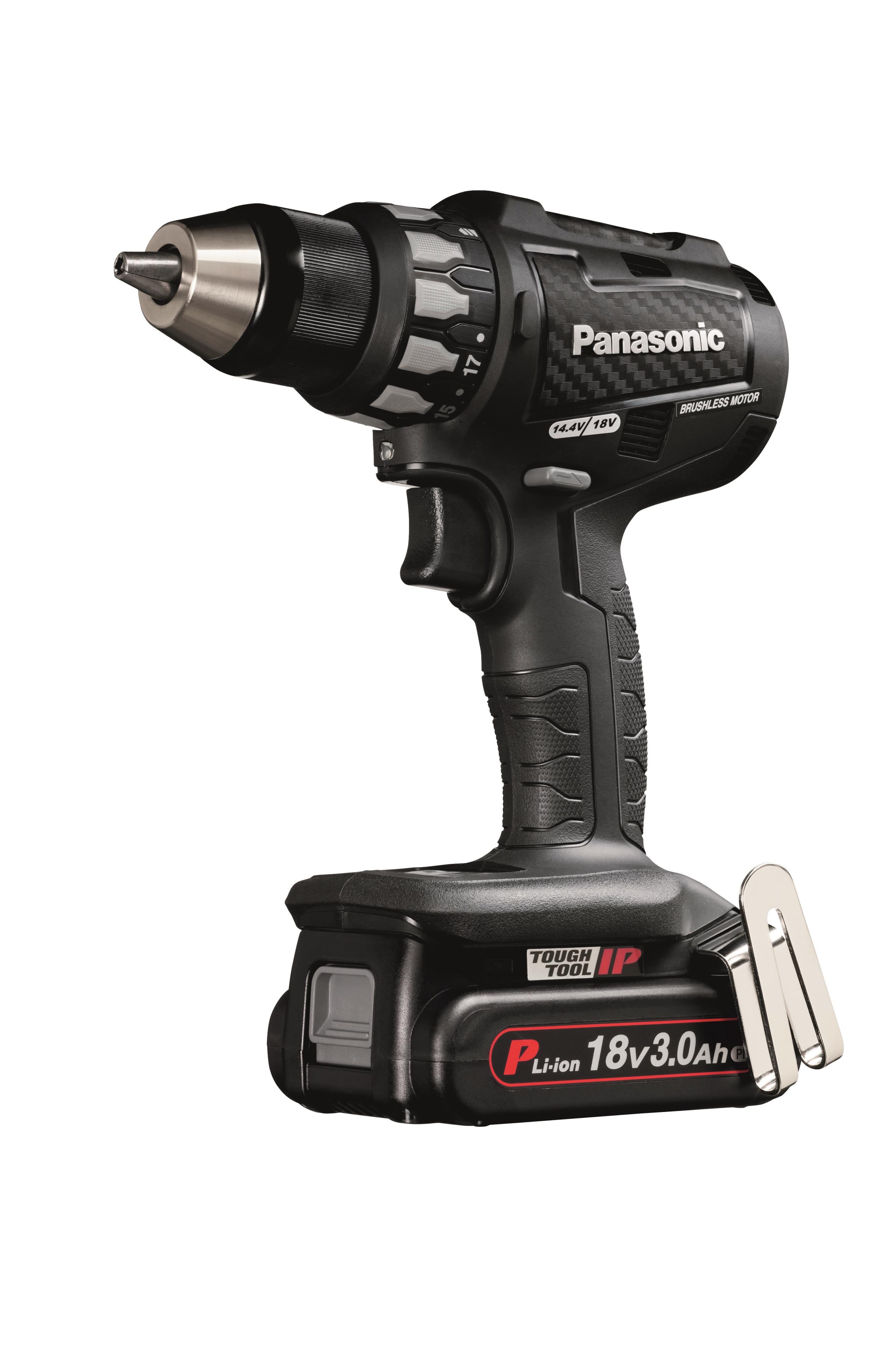 Panasonic - Drill Børsteløs 18V 3Ah EY74A2PN2G koffert lader to batt