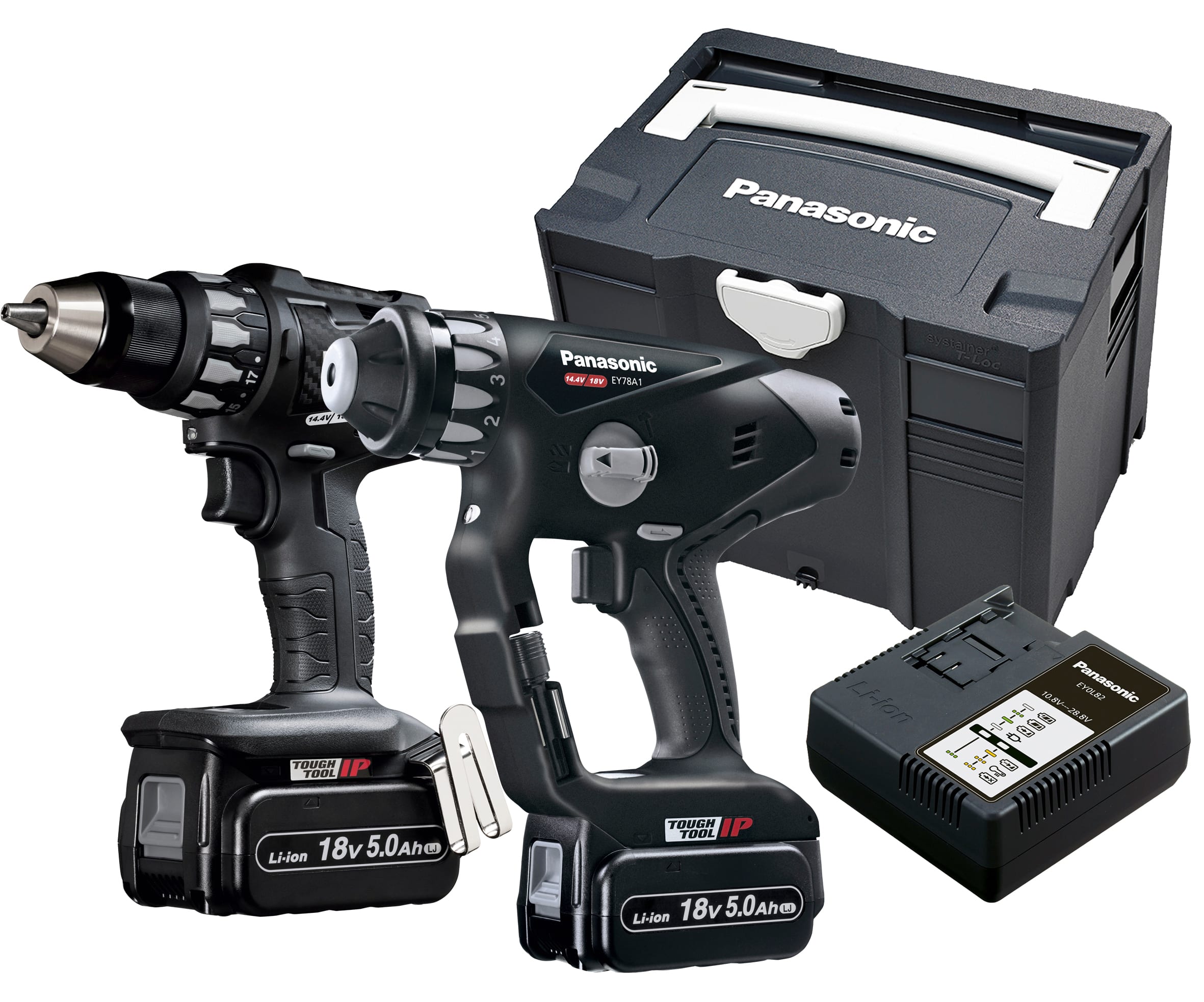 Panasonic - DRILL BORHAMMER SETT 18V 5AH