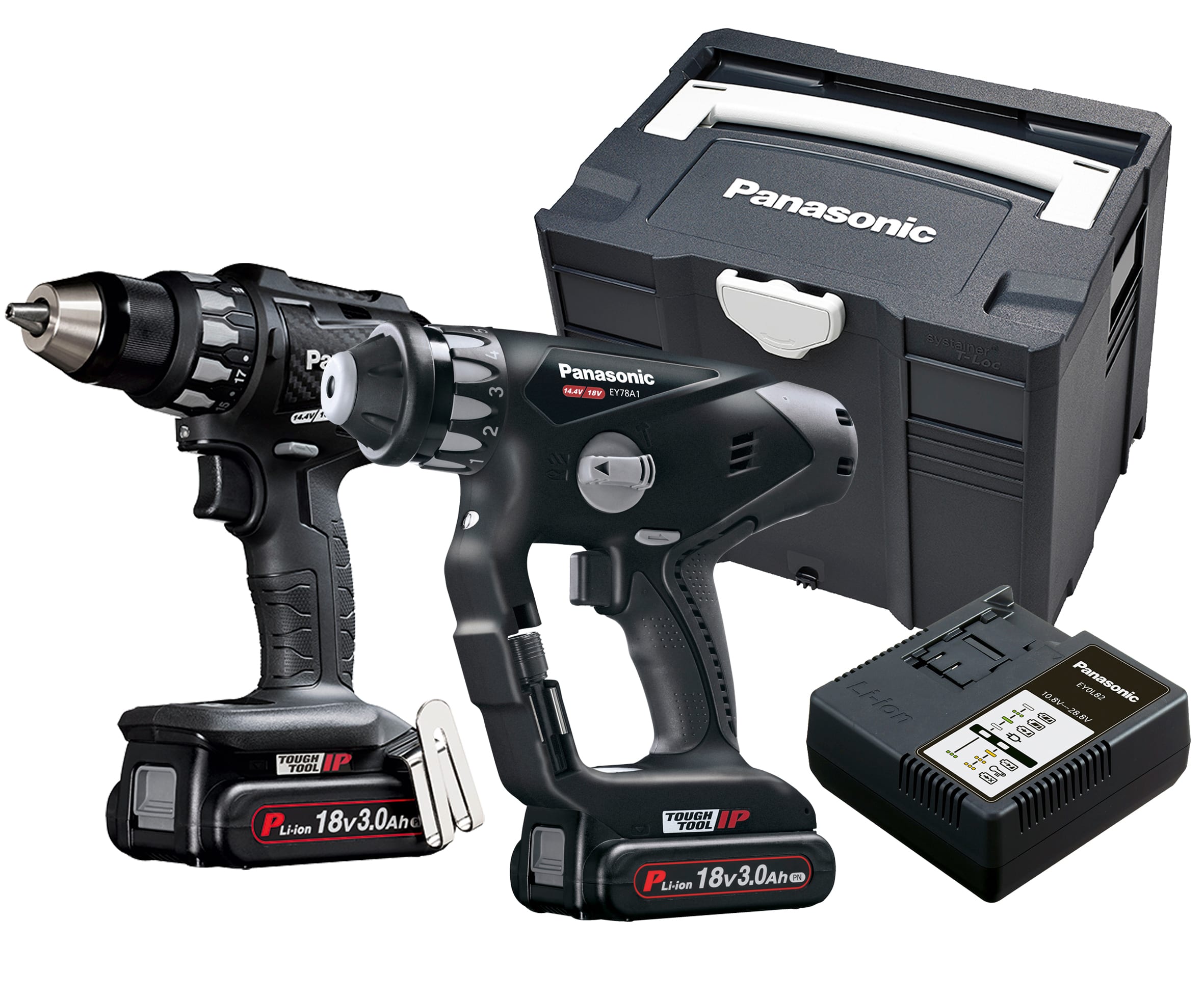 Panasonic - DRILL BORHAMMER SETT 18V 3AH