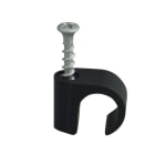 Castor - Plast klammer med skrue 8-12mm Sort