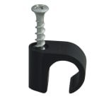 Castor - Plast klammer med skrue 18-22mm Sort