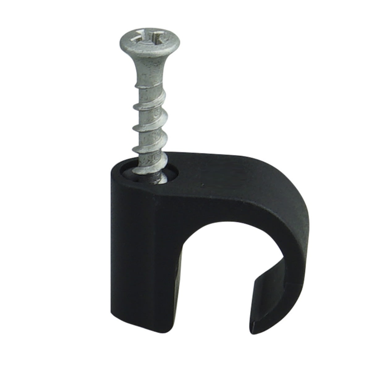 Castor - Plast klammer med skrue 14-18mm Sort