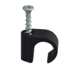 Castor - Plast klammer med skrue 14-18mm Sort