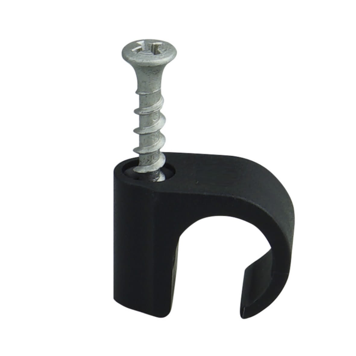 Castor - Plast klammer med skrue 10-14mm Sort
