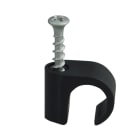 Castor - Plast klammer med skrue 10-14mm Sort
