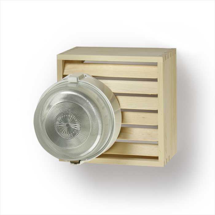 Ensto Building Systems - Badstulampe vegg E27 1x60W furu