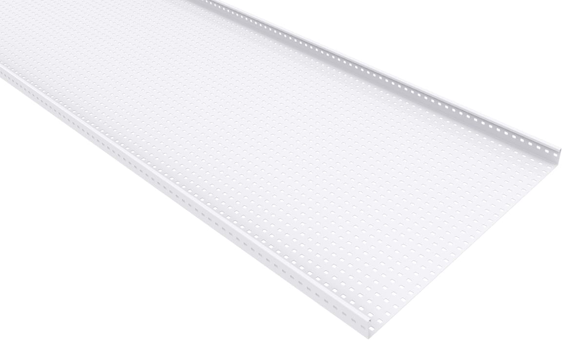 MP Bolagen - Kabelbane perf 600mm Hvit 2m MP-3831V