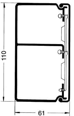 REHAU - LE 60/110 m/Sk.vegg Inkl.Lokk