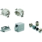 Weidmueller - MASKINKONTAKT 6 POLT HE06.100 HDC-SETT KOMPLETT HAN/HUN