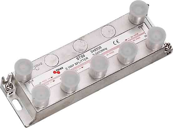 Triax - Fordeler 6Veis 5-2400Mhz 11.2D Triax Sts2 Splitter Satelitt