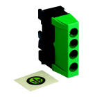 Schneider Electric - IMT34007 08255 KLEMME 2X16+2X10 GRØNN