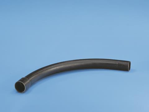 Norsk Wavin - Bend 75mm 90 grader, radius 550mm, farge sort.