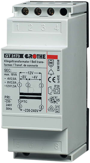 GROTHE - Ringetrafo GT3173 4/8/12V-2/2/1,5A