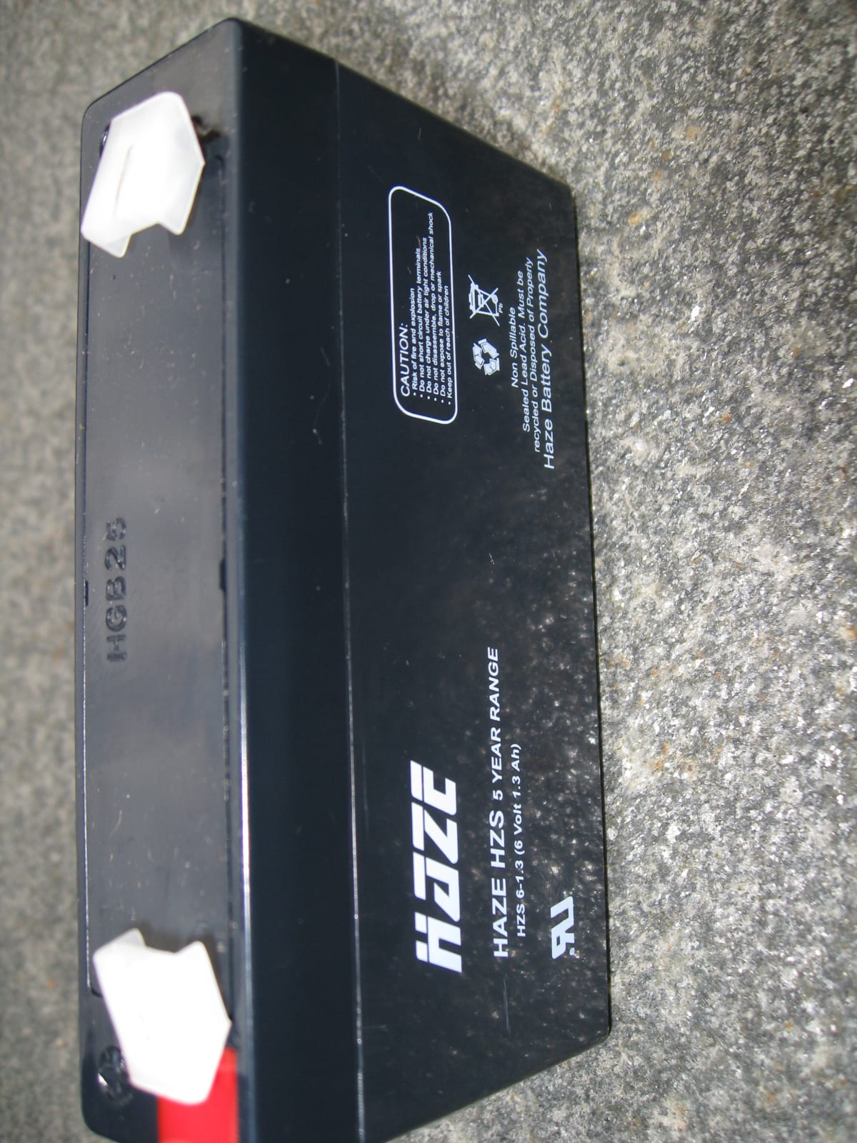Haze Battery Co LTD - Blybatteri 6volt 1,3ah lukket