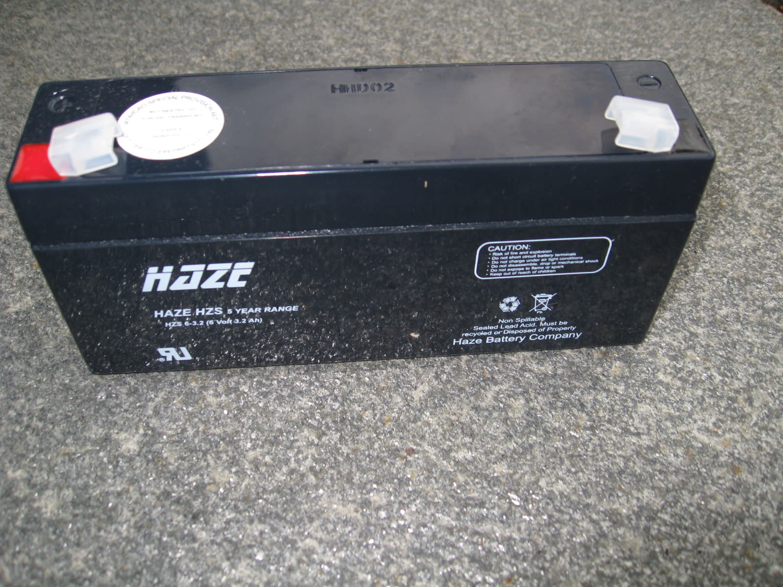 Haze Battery Co LTD - Blybatteri 6volt 3,2ah lukket