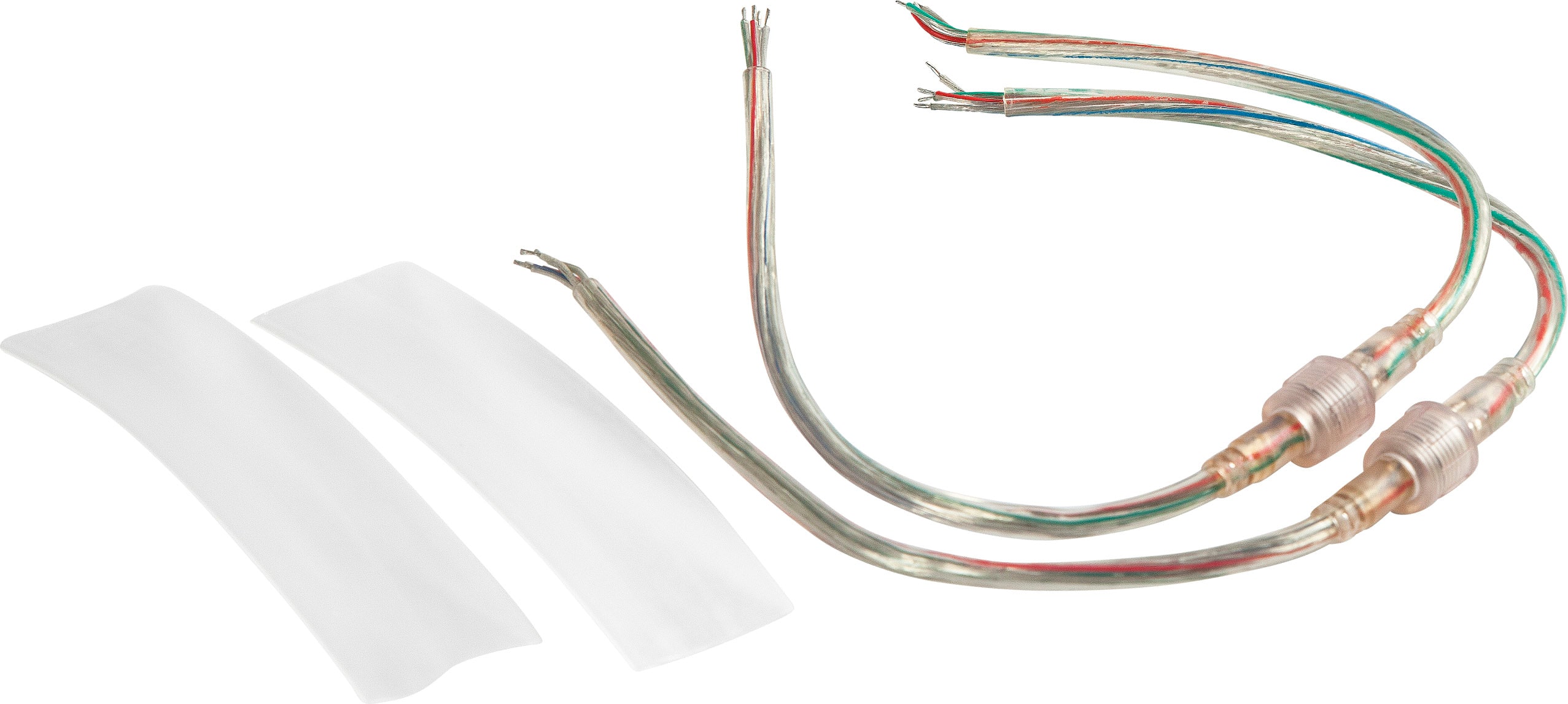 Hide-a-lite - Tillbehör LED-strip, Monteringssett 2 tilkoblinger hunn/hann samt 2 krympeslanger (10cm) RGB IP67