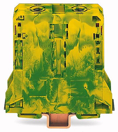 WAGO - 2-leder jordklemme;95 mm²;laterale merkespor;grønn-gul