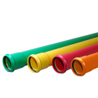 Pipelife - 75x2,2 mm rød PVC kabelrør, SN8, 6 m