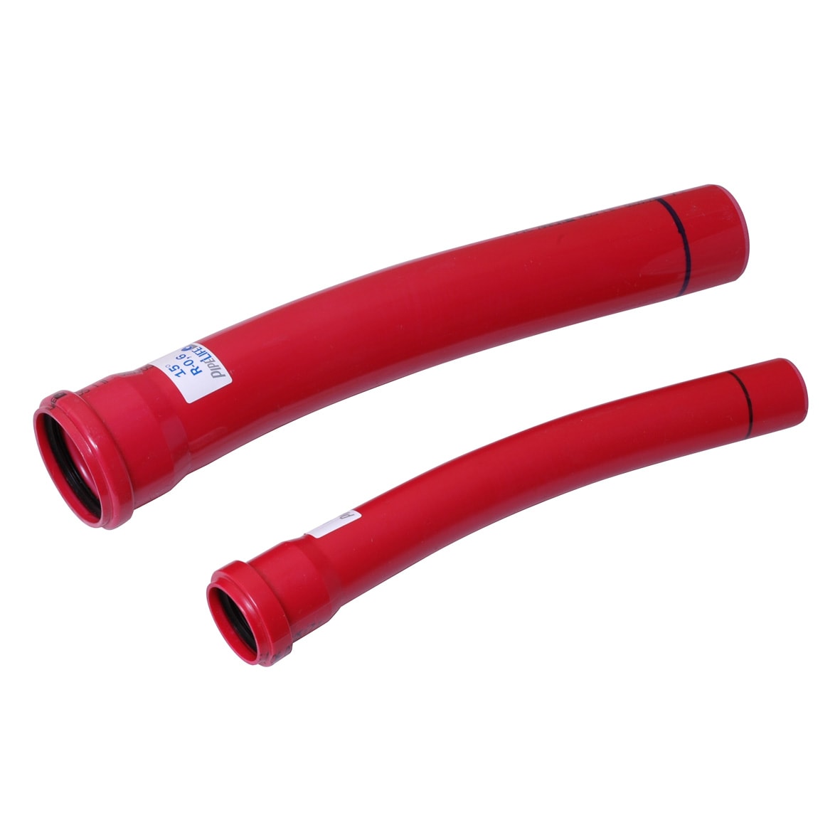 Pipelife - 110mm - 30° Protectline bend til kabelrør, PVC, radius=0,6, rød