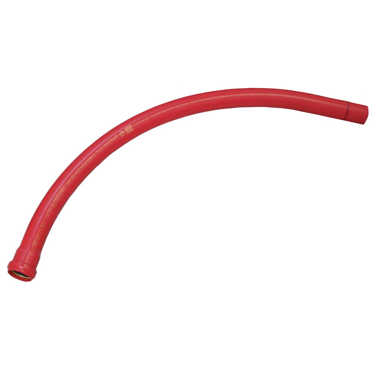 Pipelife - 50mm - 90° Protectline bend til kabelrør, PVC, radius=0,6, rød