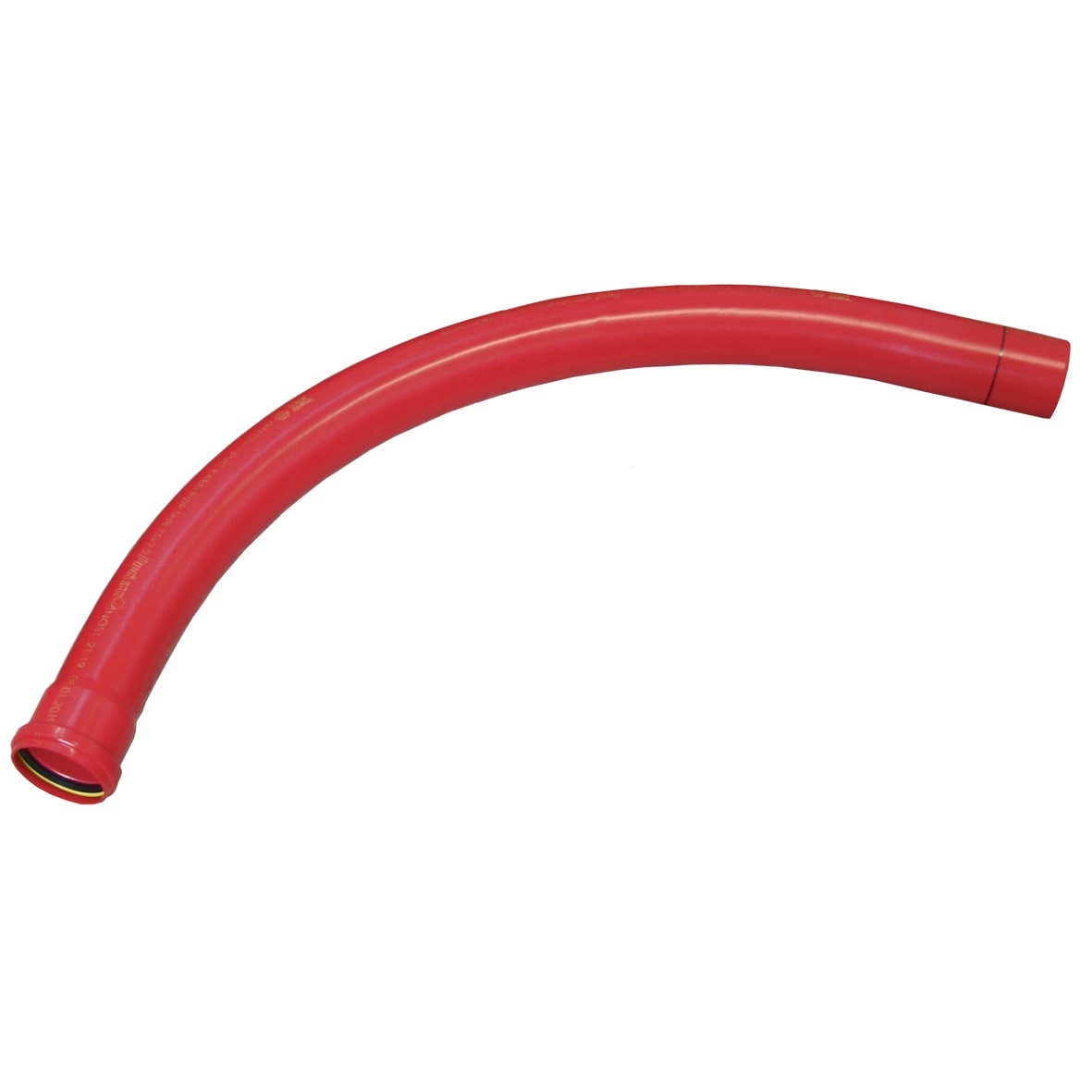 Pipelife - 75mm - 90° Protectline bend til kabelrør, PVC, radius=0,6, rød