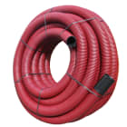 Pipelife - 50 mm PE DV korrugert kabelrør i kveil, med trekketråd, 50 m, rød