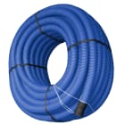 Pipelife - 50 mm PE DV korrugert kabelrør i kveil, med trekketråd, 50 m, blå