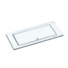 Evoline - Hvit glass BackFlip 2x stikk, 1x USB lader 1000mA