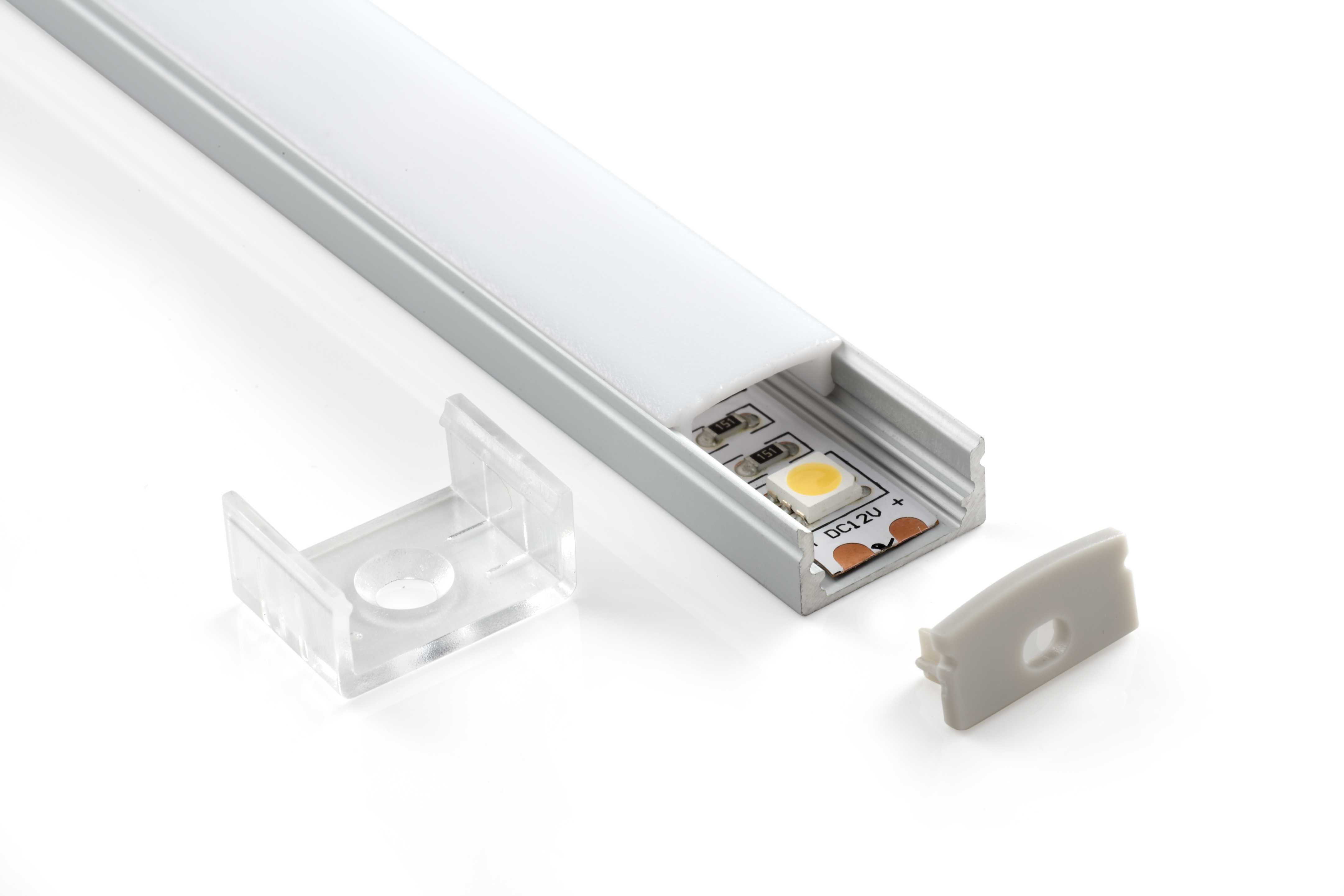 Aneta Lighting - SCANSTRIP slim sort inkl. diffuser,deksler,skruer
