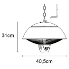 Wimpel AS - Terrassevarmer Orion 1500W sort IP55 IPX4 med integrert