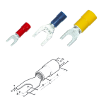 Haupa - Isolert gaffelkabelsko 1,5-2,5mm² M5, rød