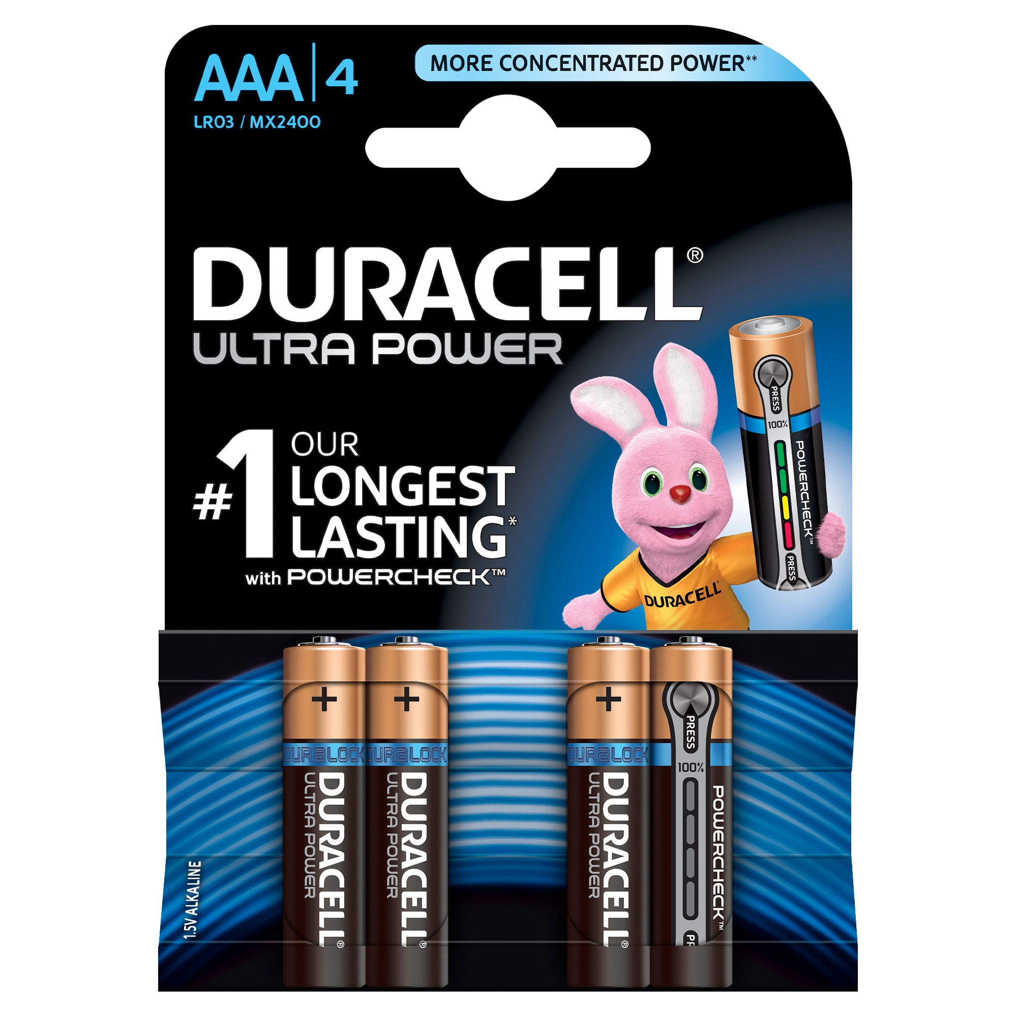 Duracell - Duracell batterier Ultra Power LR03 AAA - 4pk