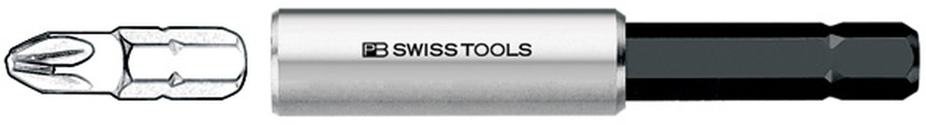 PB SWISS TOOLS - 1/4" bitsholder m/magnet 60mm