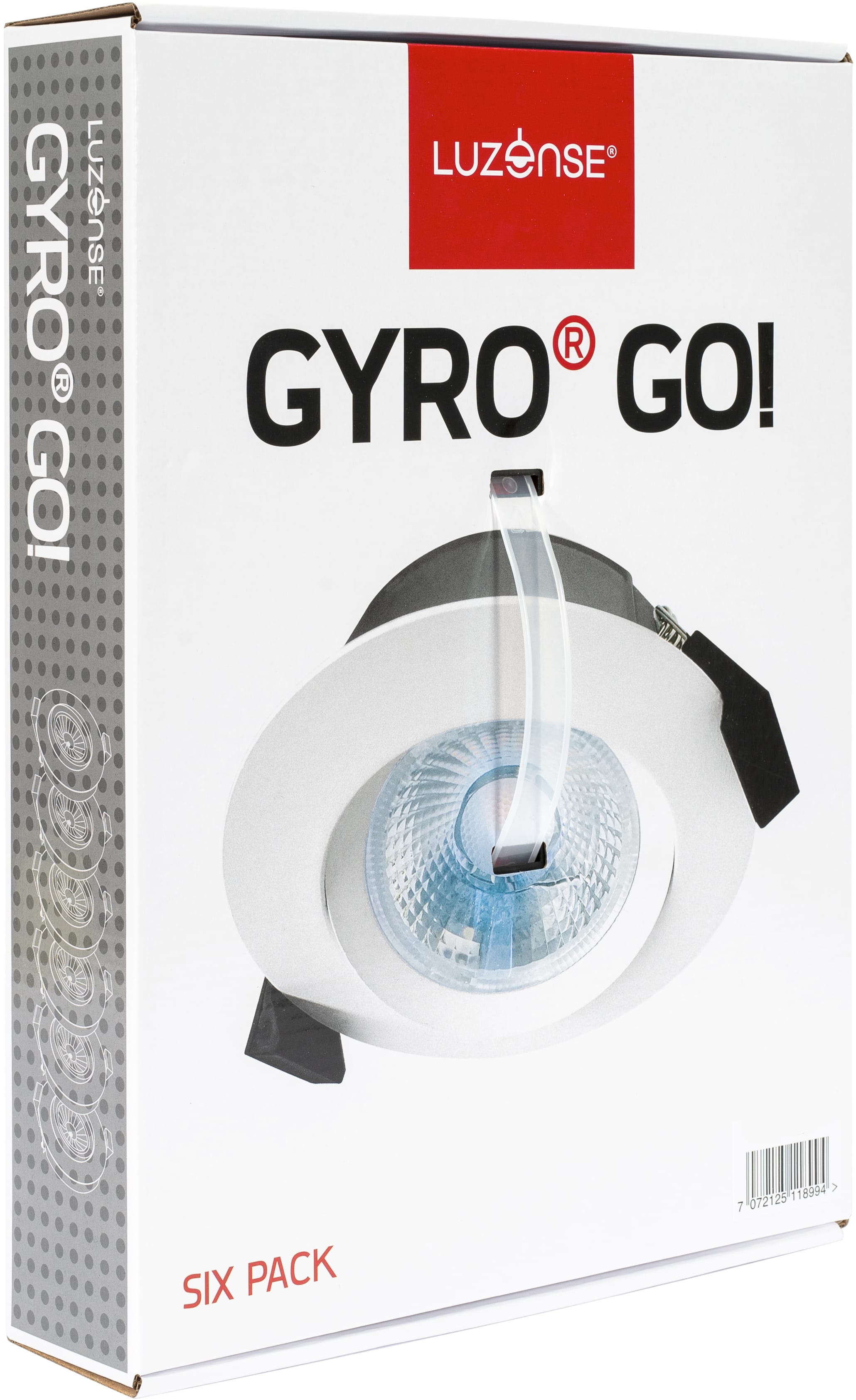 Unilamp - Gyro Go! Eco Sixpack 3000K Hvit IP44 6 komplette downlights