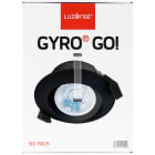 Unilamp - Gyro Go! Eco Sixpack 2700K Sort 6 komplette downlights