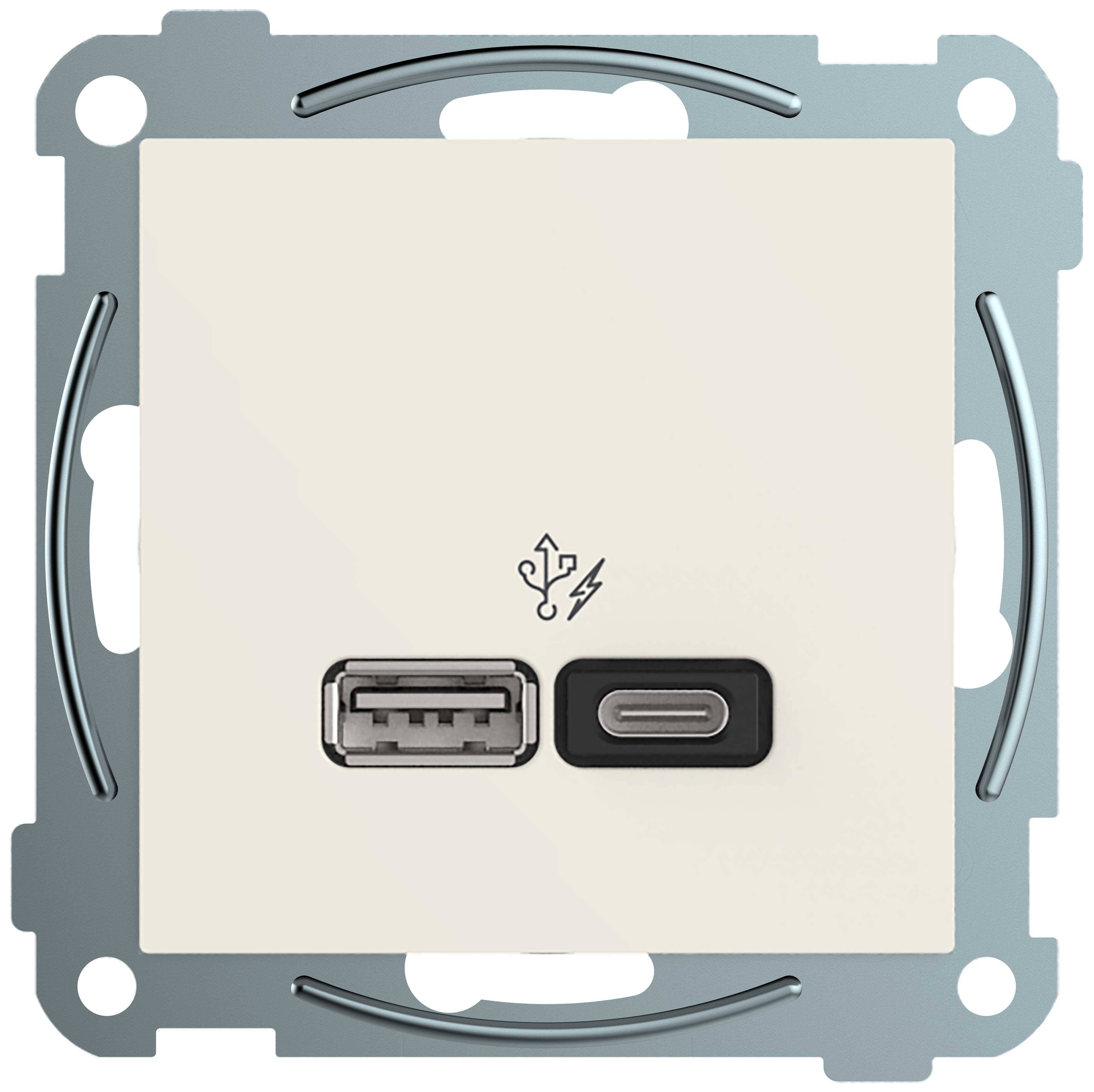 ELKO - RS USB lader med A+C port, monteres der det ønskes ladeuttak. Type C opp til 45W.