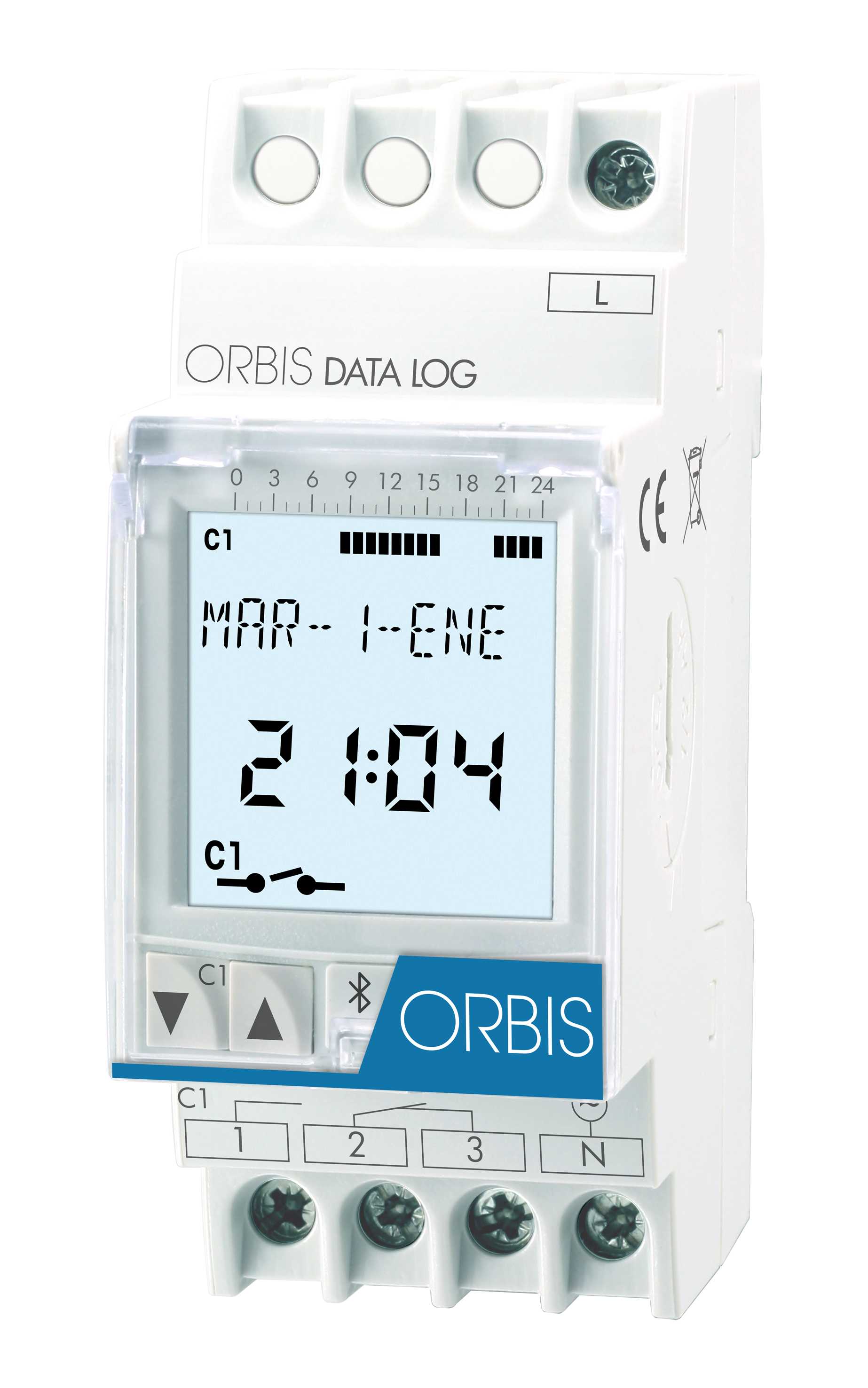 Orbis - Data log digital koblingsur 230v 16a
